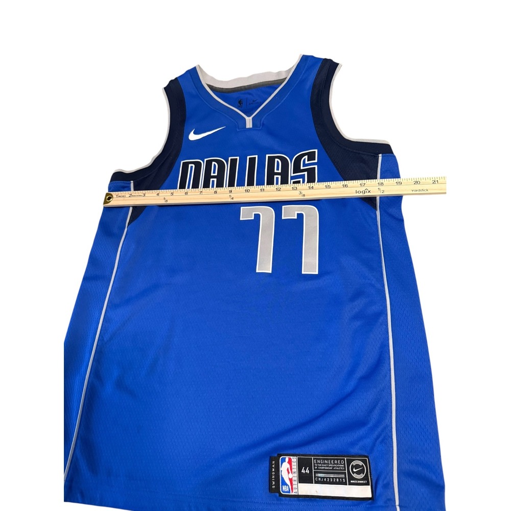 Nike Luka Doncic Dallas Mavericks NBA Swingman Jersey Blue 77 Mens Medium 44 - Picture 3 of 6